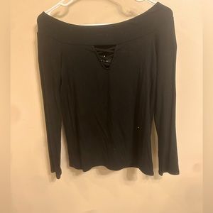 American eagle small off the shoulder cross cross long sleeve